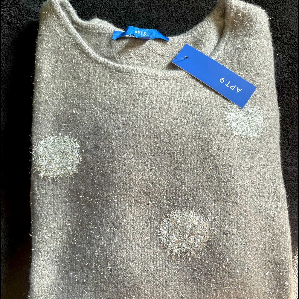 Apt. 9 grey and silver sweater.